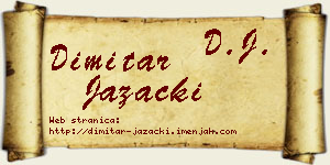 Dimitar Jazački vizit kartica